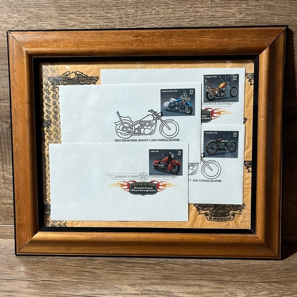 Framed Stamps 2006 Sturgis SD First Day of Issue American Motorcycle Harley‎ NEW - Picture 4 of 14